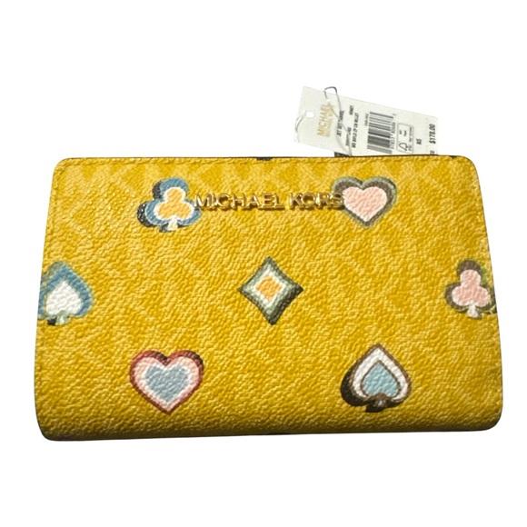 Michael Kors Yellow Jet Set Travel Wallet  NWT - Picture 1 of 4